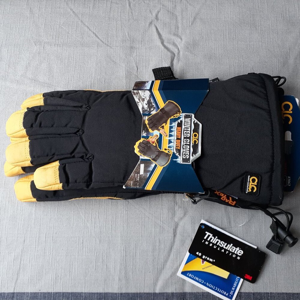 New CLC Goatskin Leathercraft Large Heavy Duty Snow Gloves #2062L